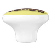 ハッおもしろいピー食べヤクの草の漫画イラストレーション セラミックノブ (側面)