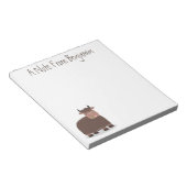 ハッおもしろいピー食べヤクの草の漫画イラストレーション ノートパッド (アングル)