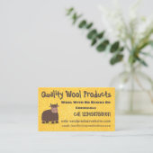 ハッおもしろいピー食べヤクの草の漫画イラストレーション 名刺 (スタンド正面)