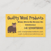 ハッおもしろいピー食べヤクの草の漫画イラストレーション 名刺 (正面)