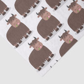 ハッおもしろいピー食べヤクの草の漫画イラストレーション 薄葉紙 (詳細)