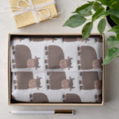 ハッおもしろいピー食べヤクの草の漫画イラストレーション 薄葉紙 (ギフト)