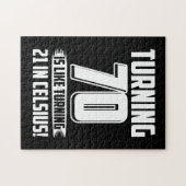 ハッおもしろいピー70誕生日 ジグソーパズル (横)