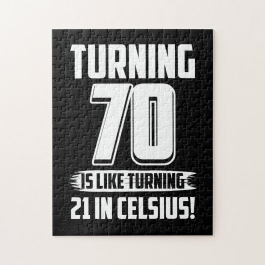 ハッおもしろいピー70誕生日 ジグソーパズル (縦)