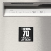 ハッおもしろいピー70誕生日 マグネット (インサイチュ (食洗機))