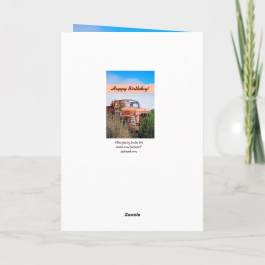 ハッおもしろいピー70th誕生日ヴィンテージトラック70A カード (裏面)