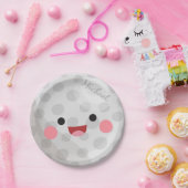 ハッおもしろいプかわいいゴルフボールゴルファー名キッドパーティー ペーパープレート (パーティー)