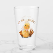 ハッおもしろいプアヒル付きガラスの贈り物 – 応援 タンブラーグラス (裏面)