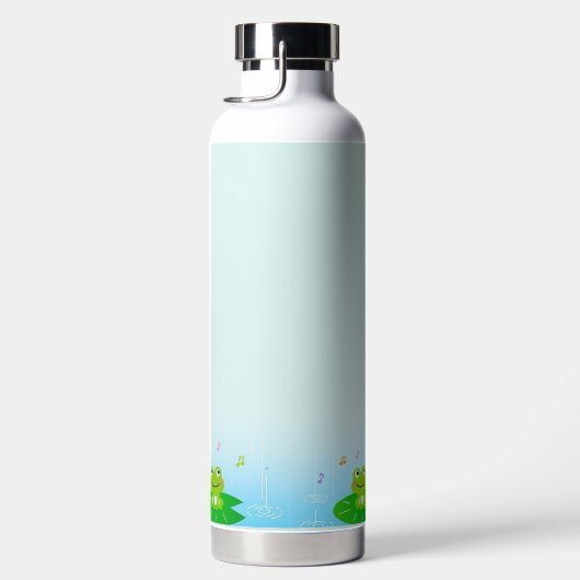 ハッおもしろいプカエルとグッドビーブスオンリー文字 ウォーターボトル (右面)