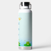 ハッおもしろいプカエルとグッドビーブスオンリー文字 ウォーターボトル (背面)
