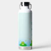 ハッおもしろいプカエルとグッドビーブスオンリー文字 ウォーターボトル (正面)