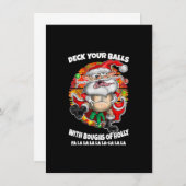 ハッおもしろいプクリス熱狂するサンタフェスティバルメリーXm 招待状 (正面/裏面)