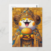 ハッおもしろいプクリッター食べズチーズバーガー ポストカード (正面/裏面)