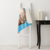 ハッおもしろいプグ犬の漫画イラストレーション シェルパブランケット (インサイチュ)