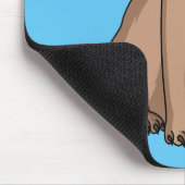 ハッおもしろいプグ犬の漫画イラストレーション マウスパッド (コーナー)