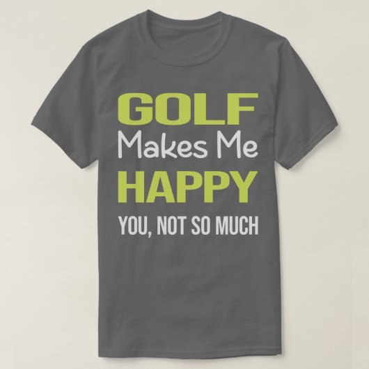 ハッおもしろいプゴルフのゴルファー Tシャツ (デザイン正面)
