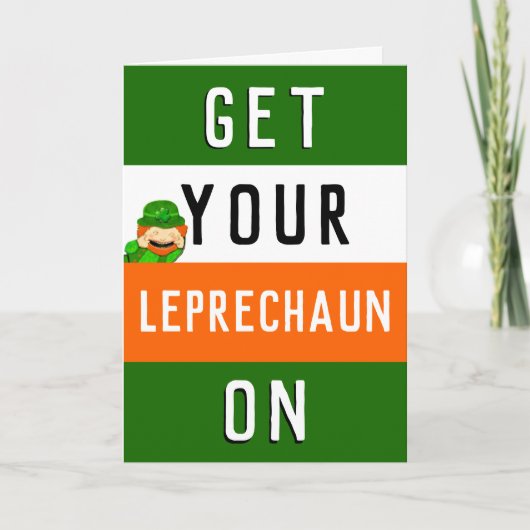 ハッおもしろいプセントパトリックの日 カード (正面)