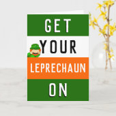 ハッおもしろいプセントパトリックの日 カード (黄色い花)