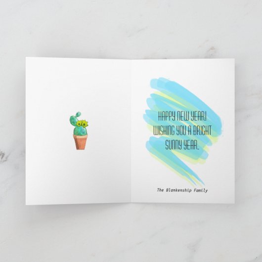 ハッおもしろいプニューイヤーサウスウェストSaguaro Cactus シーズンカード (内部)