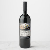 ハッおもしろいプハートバレンタインのワインラベル ワインラベル (正面)