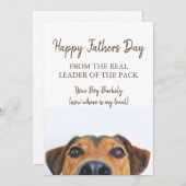 ハッおもしろいプファーザーズの日からドッグフォトホリデーカー シーズンカード (正面/裏面)