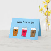 ハッおもしろいプファーザーズ日ポップクールパパ口ひげ カード (黄色い花)