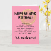 ハッおもしろいプベレート誕生日カード カード (黄色い花)