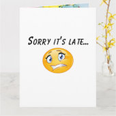 ハッおもしろいプベレート誕生日 カード (黄色い花)