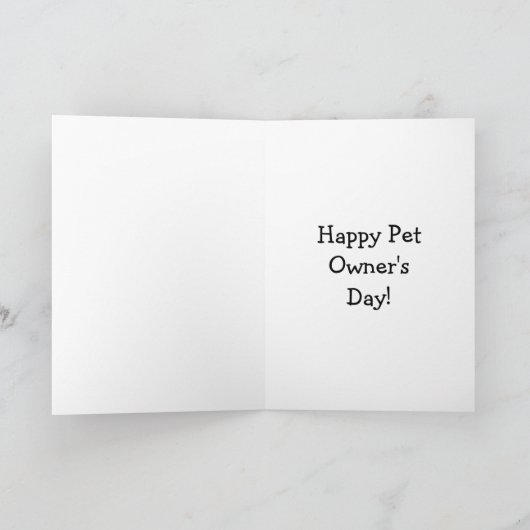 ハッおもしろいプペットの飼い主の日のグリーティングカード カード (内部)