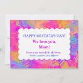 ハッおもしろいプマザーズ日水色パーソナライズされた (正面)