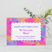 ハッおもしろいプマザーズ日水色パーソナライズされた (スタンド正面)