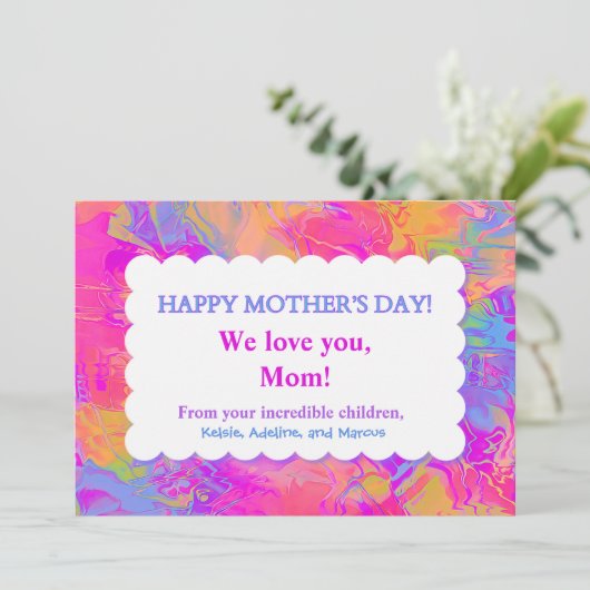 ハッおもしろいプマザーズ日水色パーソナライズされた (スタンド正面)