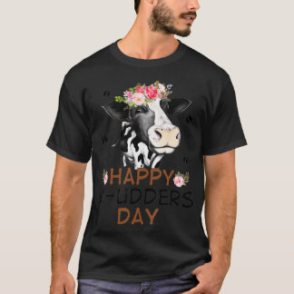 ハッおもしろいプマードダースデイおもしろいカウハイファー農家モ Tシャツ