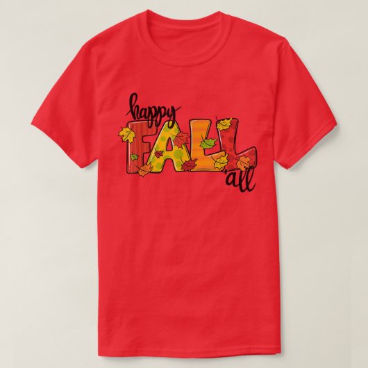 ハッおもしろいプ秋オールメープル秋離れ秋の好意 Tシャツ (デザイン正面)