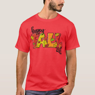 ハッおもしろいプ秋オールメープル秋離れ秋の好意 Tシャツ