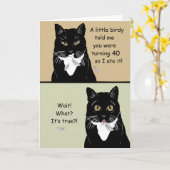 ハッおもしろいプ40th誕生日カード カード (黄色い花)