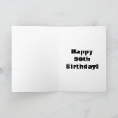 ハッおもしろいプ50番誕生日グリーティングカード カード (内部)