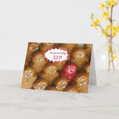 ハッおもしろいプ52nd誕生日ホットクッキー カード (黄色い花)