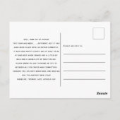 ハッおもしろいモダンプニューイヤーホリデイ ポストカード (裏面)