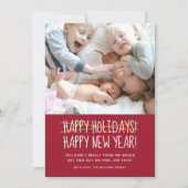 ハッおもしろいモダンプニューイヤーホリデーカード シーズンカード (正面)