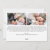 ハッおもしろいモダンプニューイヤー3フォトホリデーカード シーズンカード (裏面)