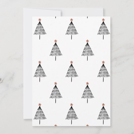 ハッおもしろいモダンプ新年フォトホリデーカード シーズンカード (裏面)