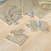 ハッお洒落トフローラ付き猫パーソナライズされた ジグソーパズル (側面)