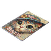 ハッお洒落トフローラ付き猫パーソナライズされた ノートブック (左側)