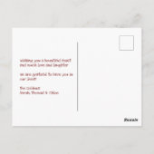 ハッお洒落プサンクスギビング友情カスタム ポストカード (裏面)