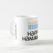 ハッお洒落プハヌカーおもしろいタイポグラフィ コーヒーマグカップ (正面左)