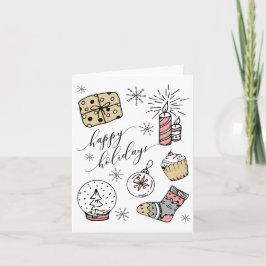 ハッお洒落プホリデーズフォールディングカード カード