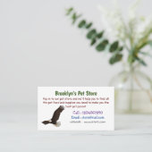 ハッと飛んでいるした鷲の漫画 名刺 (スタンド正面)