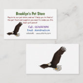 ハッと飛んでいるした鷲の漫画 名刺 (正面/裏面)