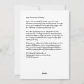 ハッはっきりしたプニューイヤーホリデーフォトカード シーズンカード (裏面)